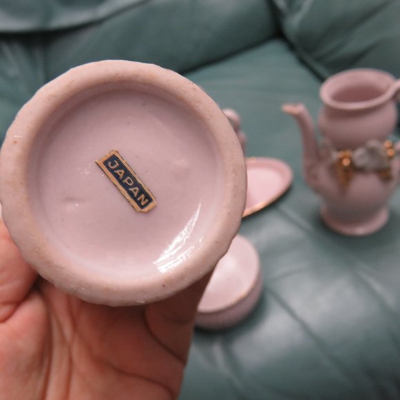 6 PC ANTIQUE PINK JAPAN NUMBERED SET/52/264/VANITY - Picture 8 of 8